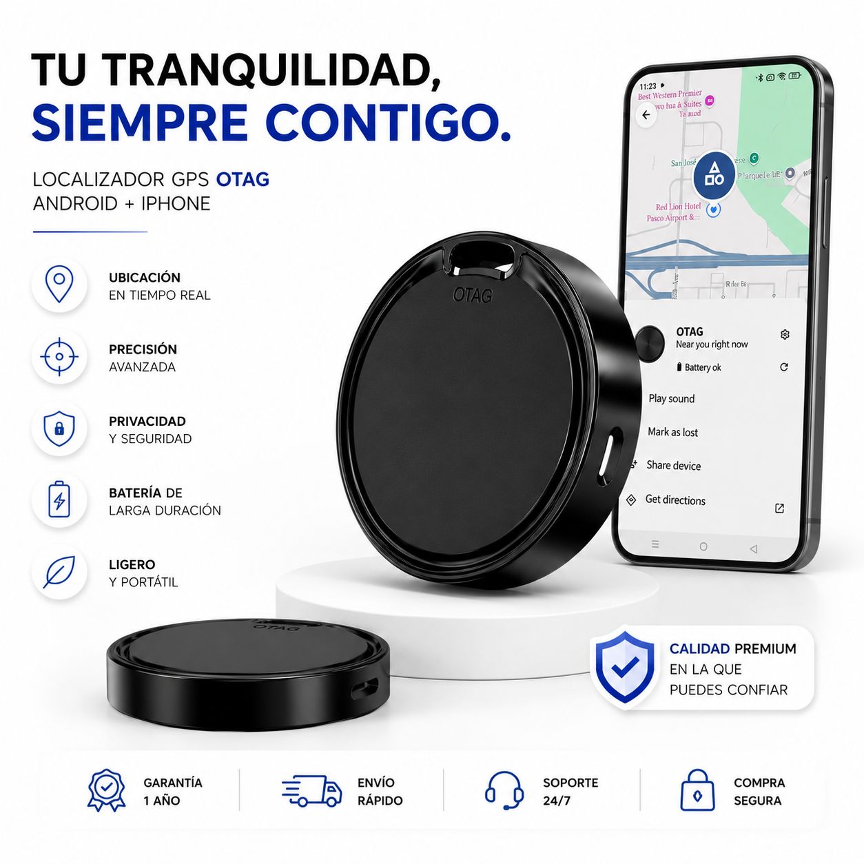 Localizador Inteligente OTAG GPS para Android y iPhone