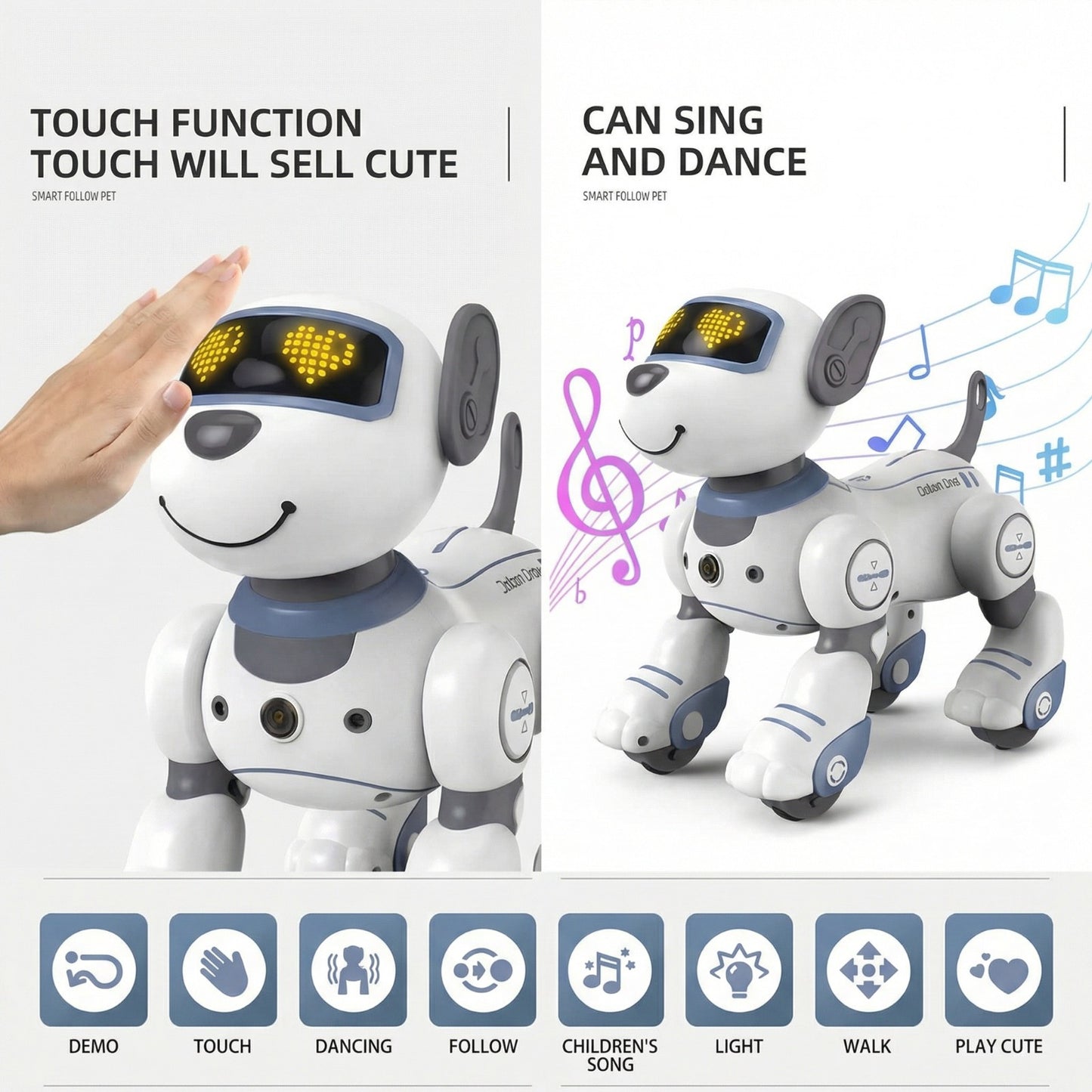 RoboDog Smart – Perro Robot Interactivo con Control Remoto
