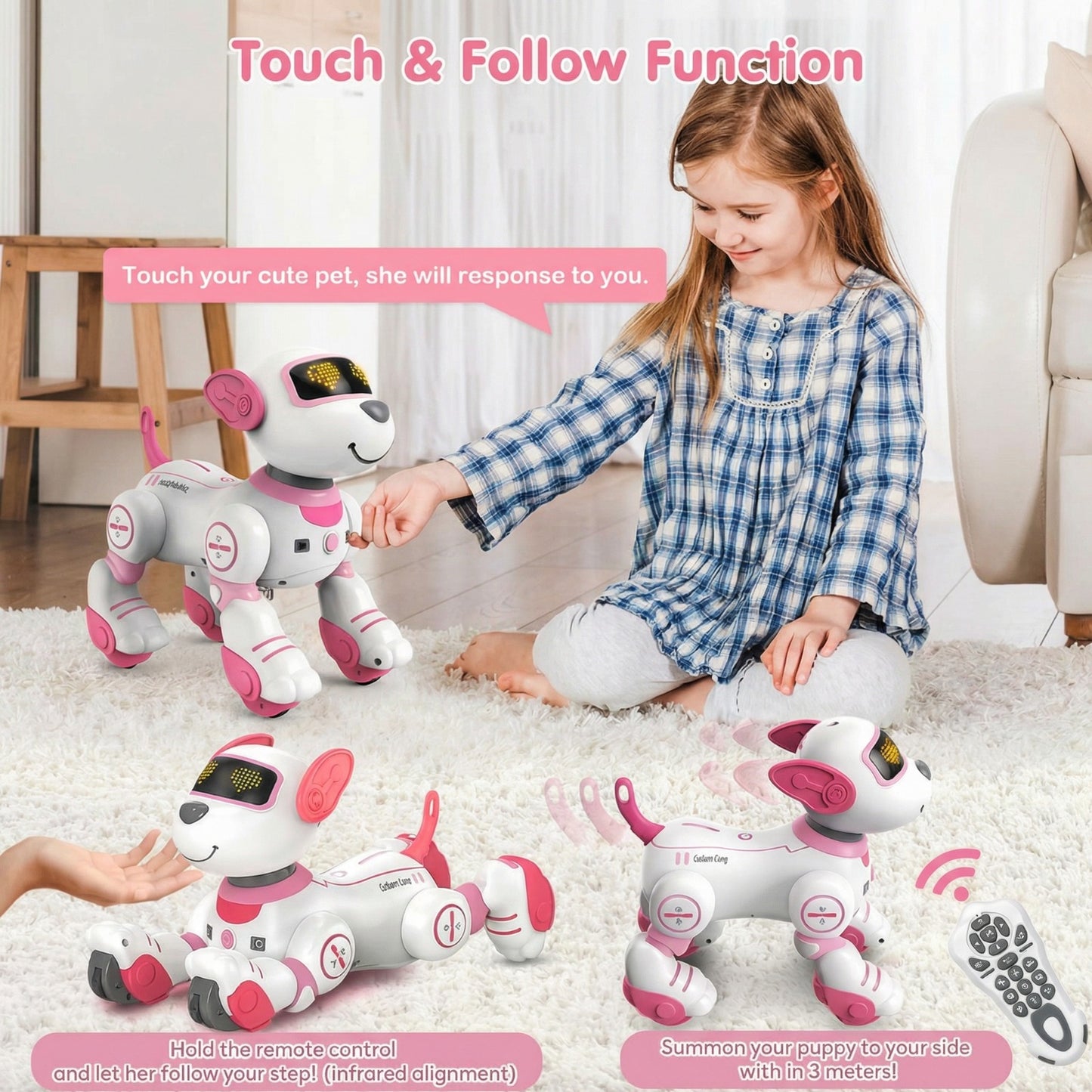 RoboDog Smart – Perro Robot Interactivo con Control Remoto