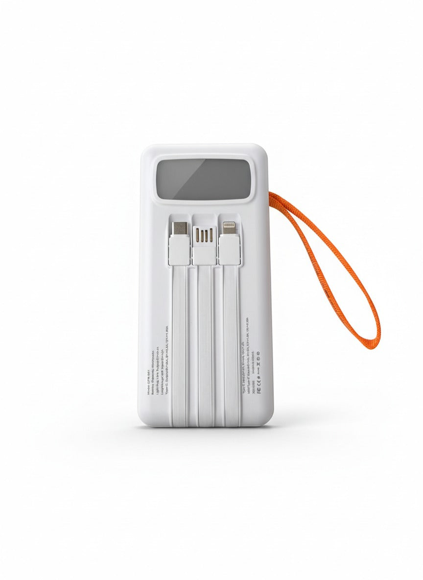 Power Bank TurboCharge 50K ⚡ | 22.5W Carga Rápida + Cables Integrados