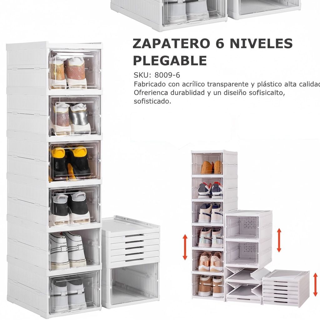 Organizador de Zapatos Apilable 6 Puestos