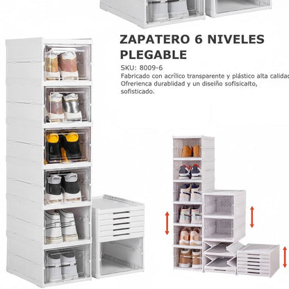 Organizador de Zapatos Apilable 6 Puestos