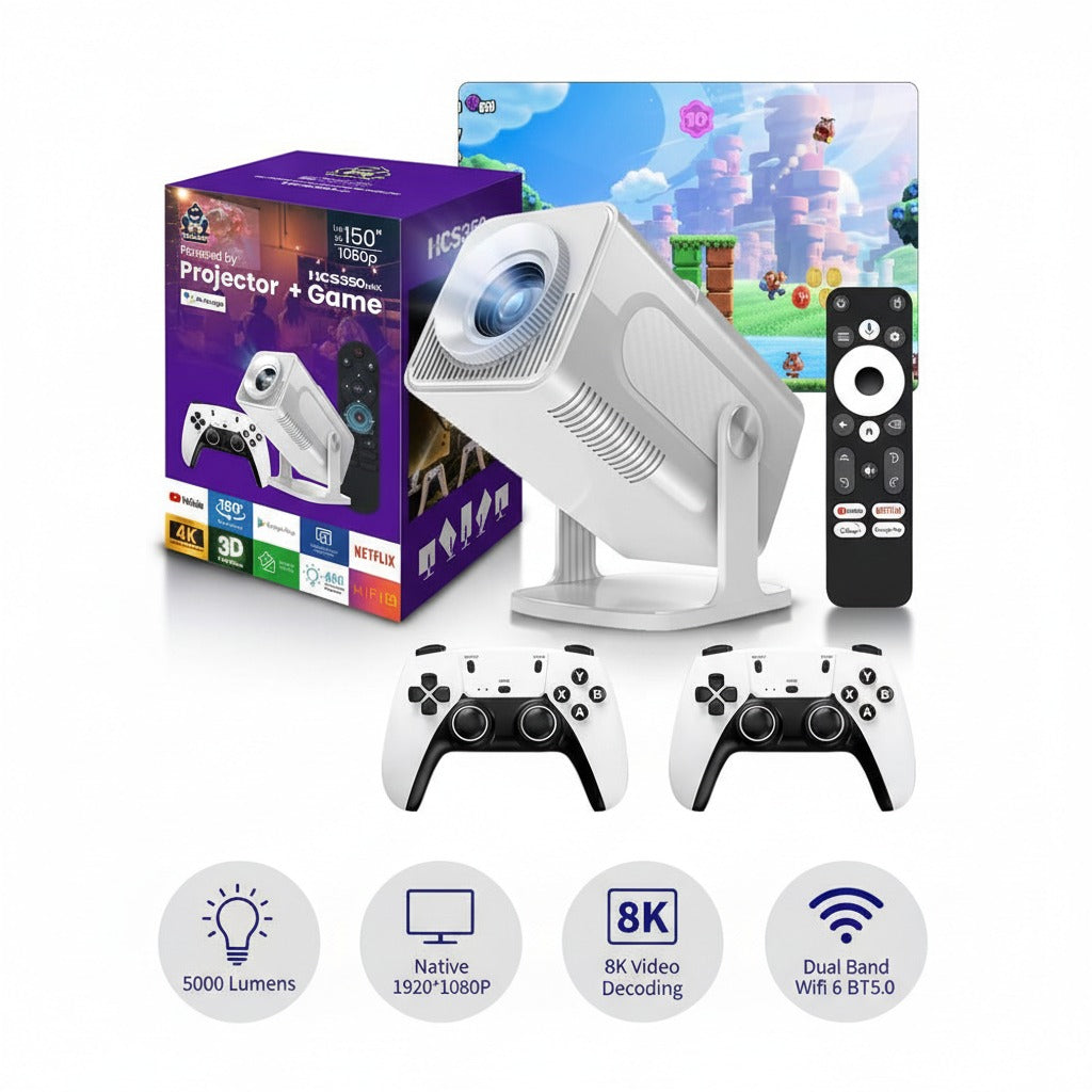Proyector Gamer SmartPlay 1080P MAX con Juegos + Android
