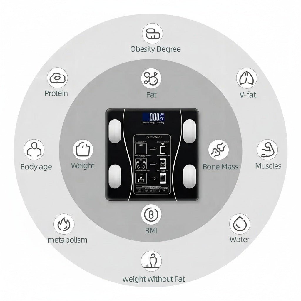 Báscula Digital Inteligente Bluetooth Sokany – Control Corporal con App