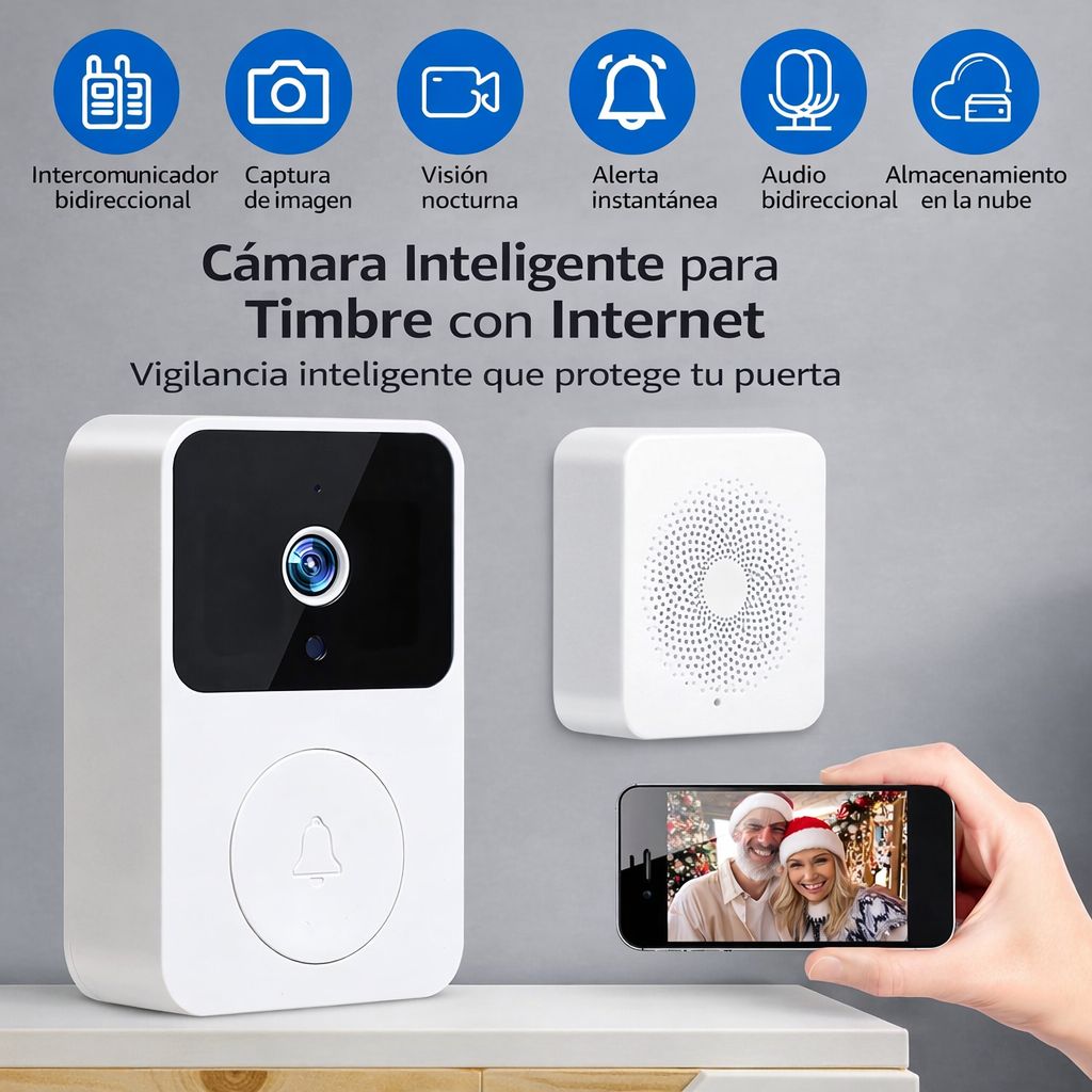 Cámara Inteligente para Timbre con Internet