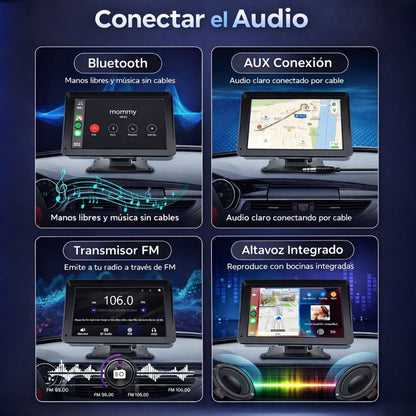 Pantalla Multimedia Inteligente para Carro con CarPlay y Android Auto Inalámbrico