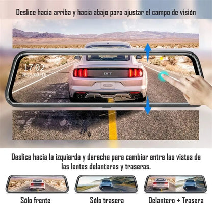 Espejo Retrovisor Táctil 10” + Cámara Trasera HD