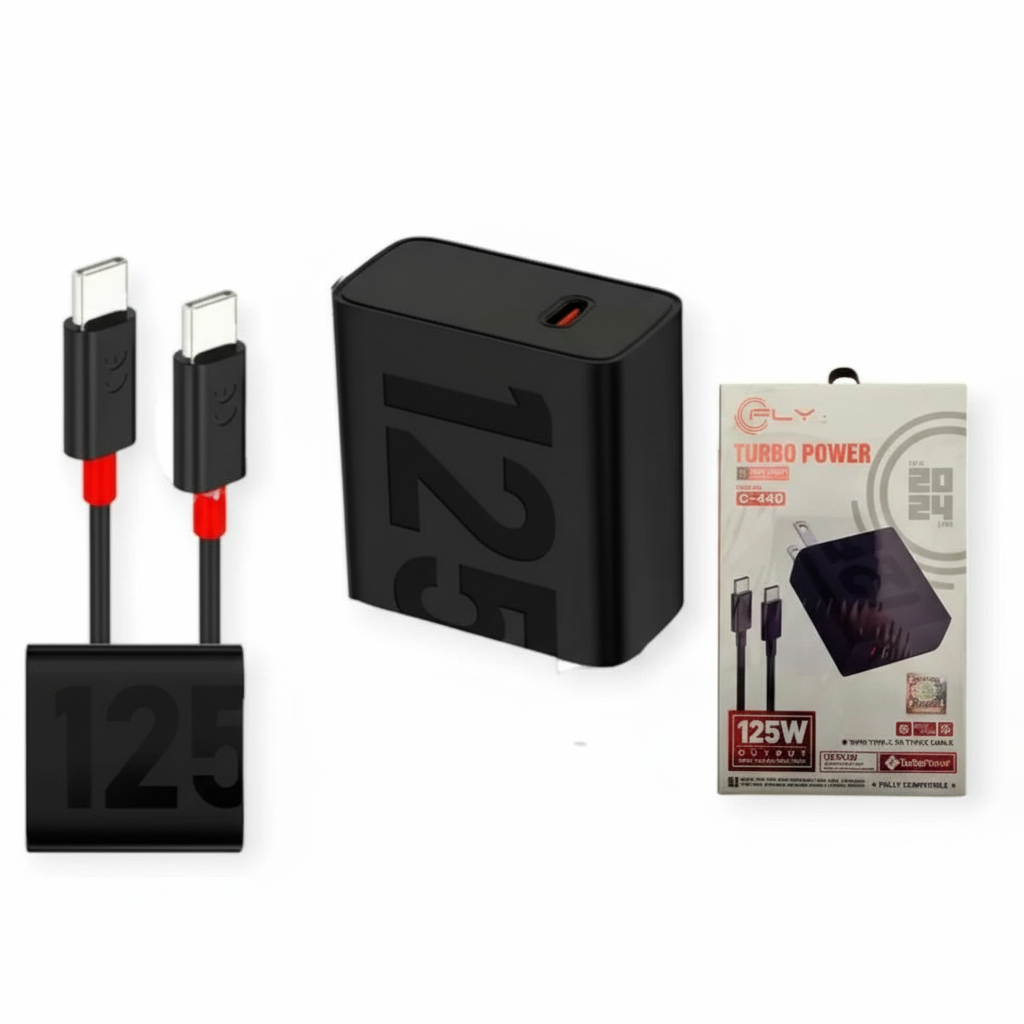 Cargador Turbo Power FLY C-440 125W con Cable Type-C