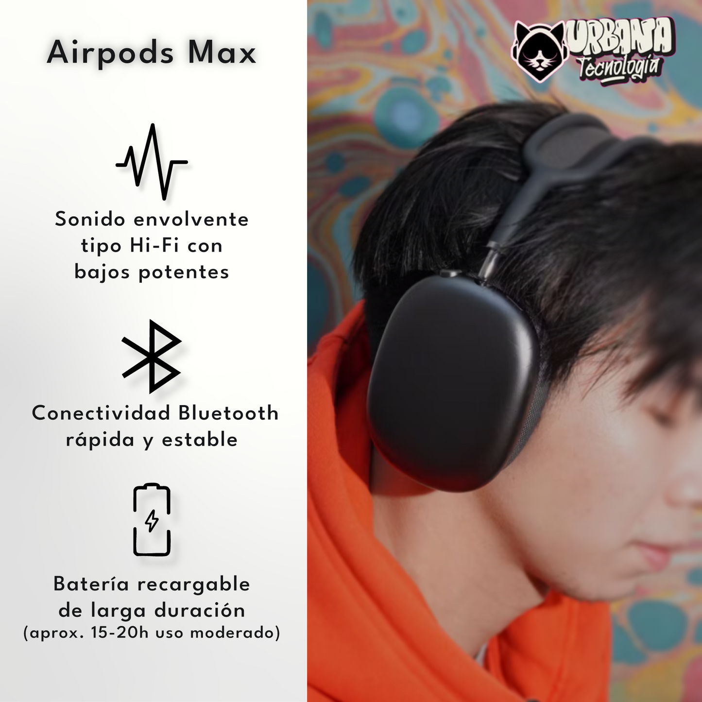 Diadema Airpods Max APPLE Negra+ Estuche Protector
