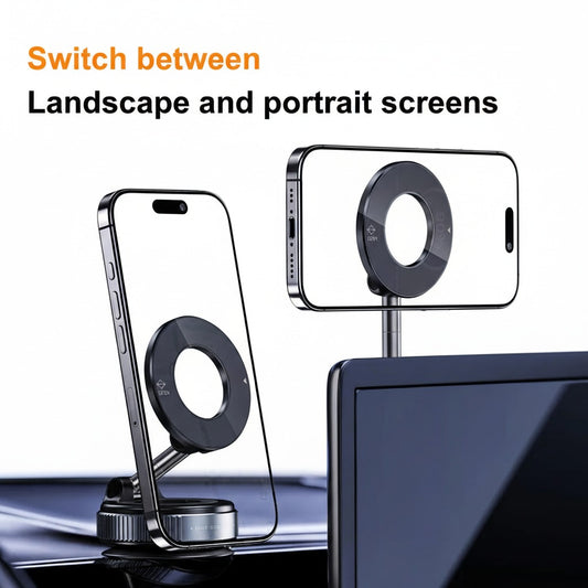 🥇 Soporte Celular Magnético con Succión al Vacío 360° Premium