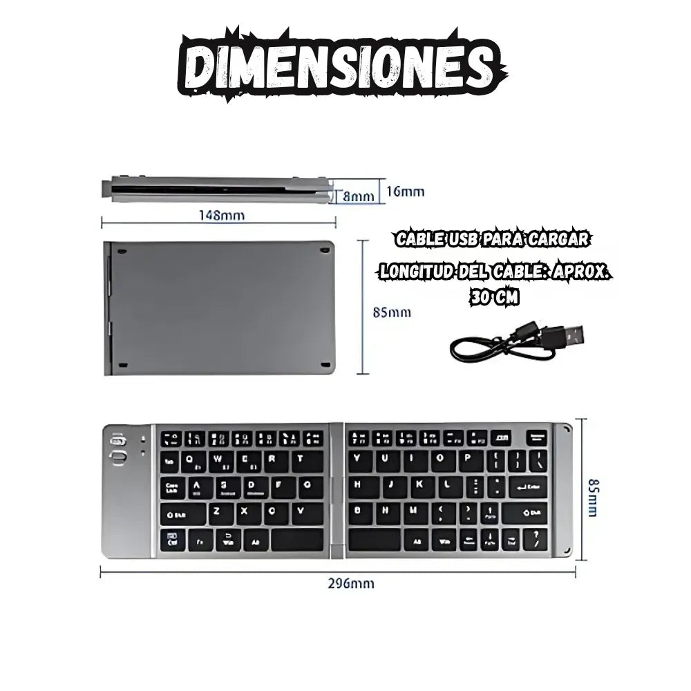 Teclado Bluetooth Plegable