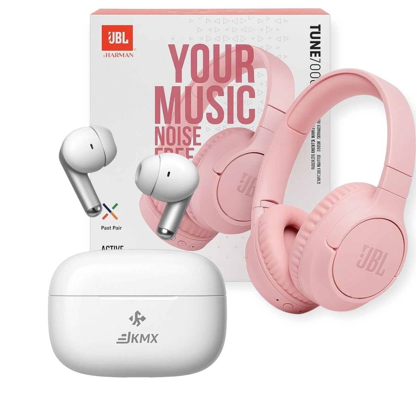 Diadema JBL Rosada + Audífono Bluetooth