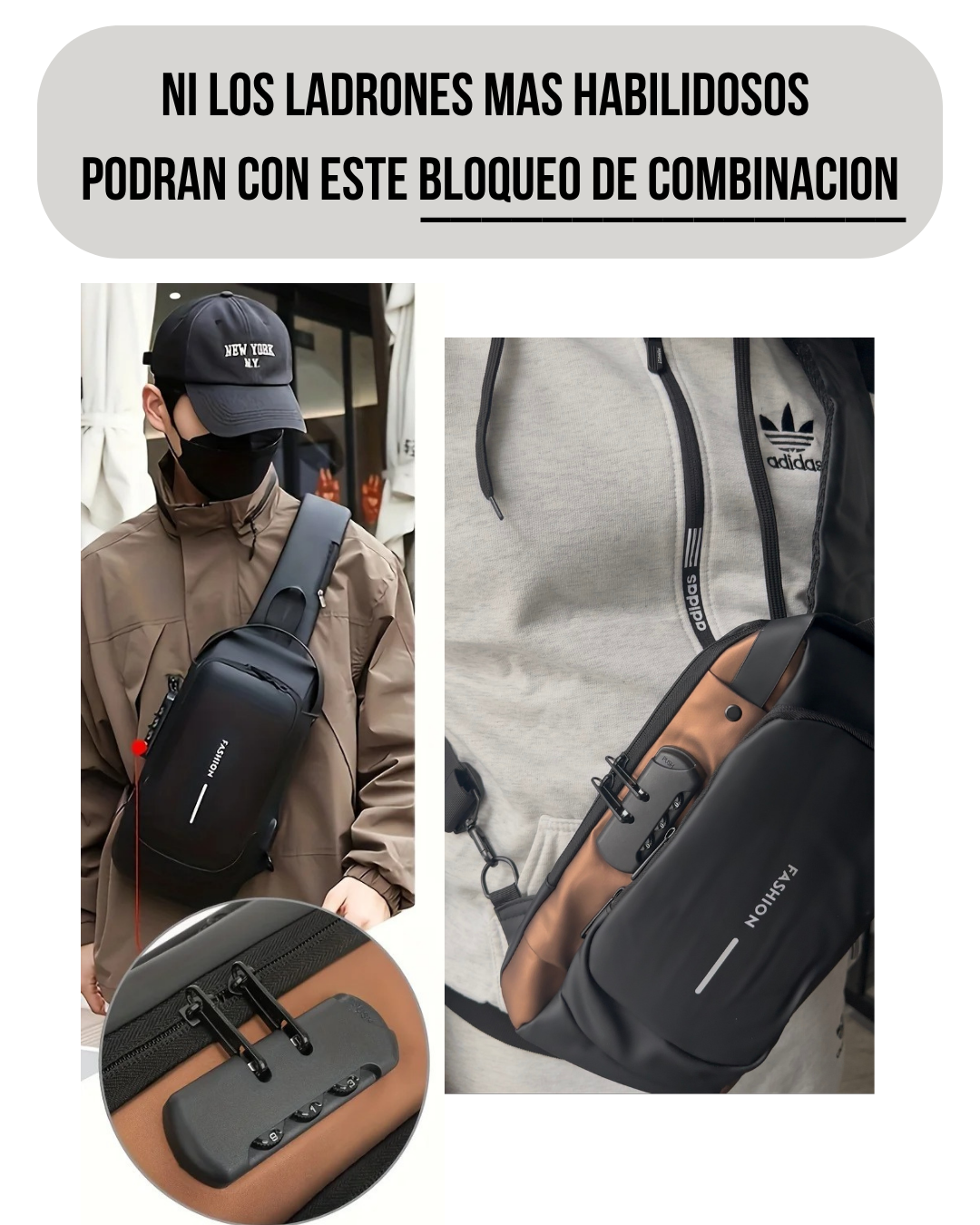 Bolso Antirobo + Power Bank FLY A-220 - 25.000mAh