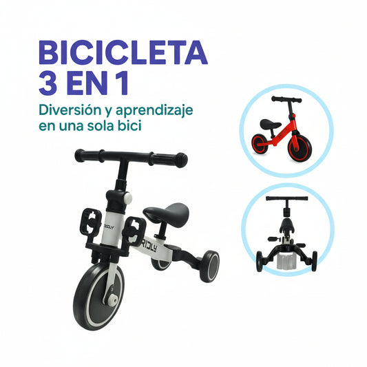 Triciclo 3 en 1 Evolutivo-Bicicleta infantil