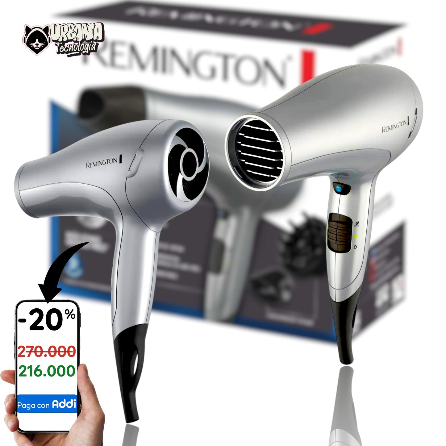 Secador Remington Pro Titanium Gris I Original