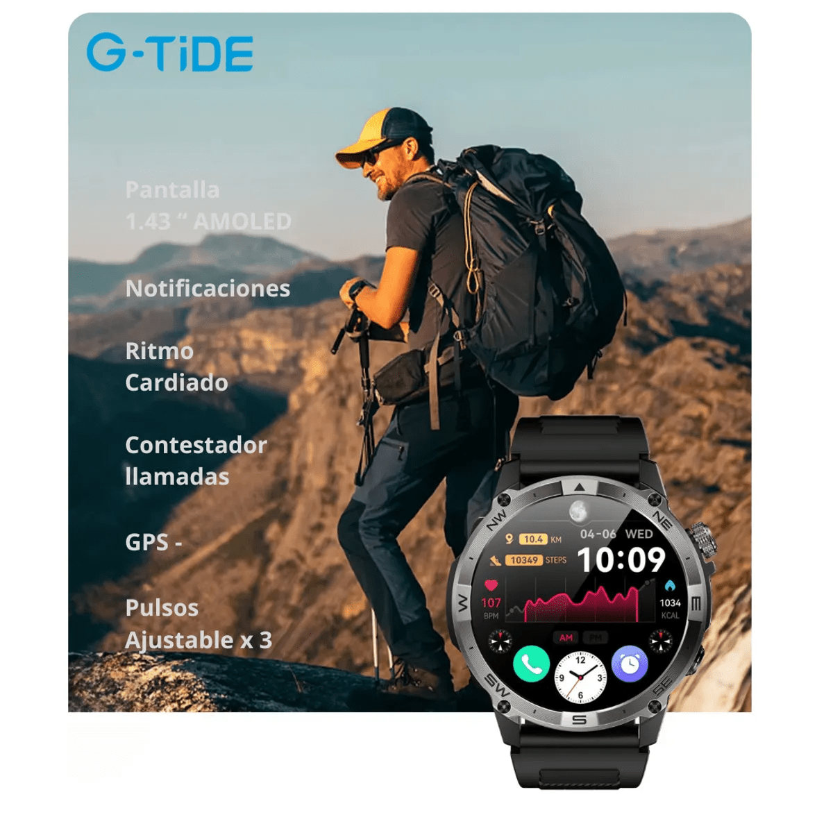 Reloj Inteligente Deportivo G-TIDE R6 PRO