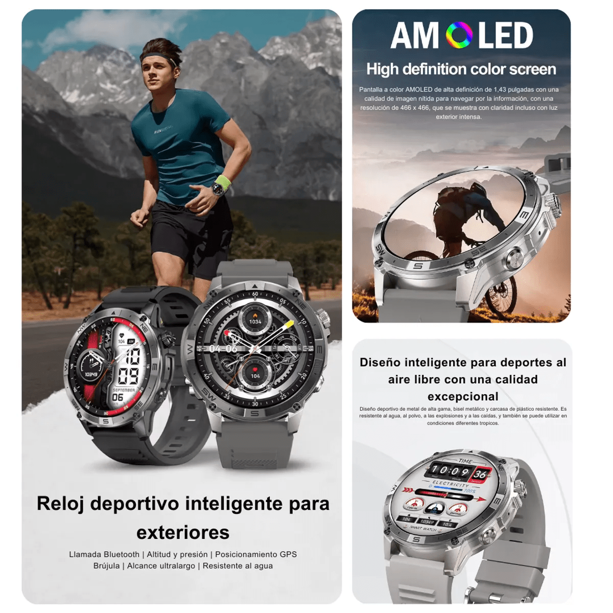 Reloj Inteligente Deportivo G-TIDE R6 PRO