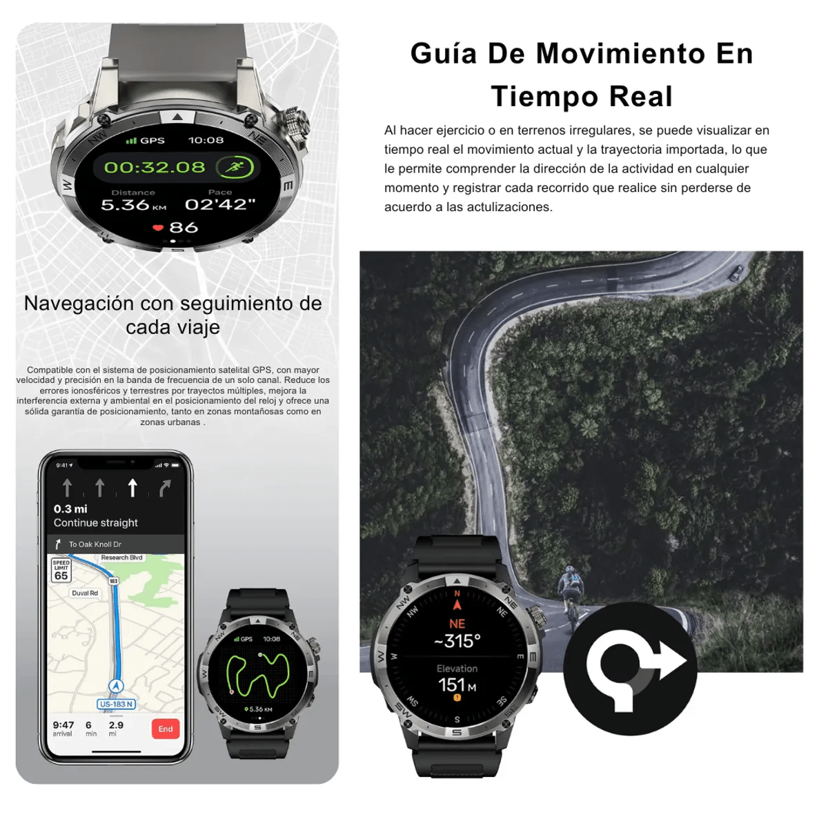 Reloj Inteligente Deportivo G-TIDE R6 PRO